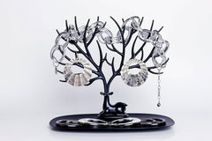 Deer Tree Jewelry Organizer Stand with Storage Tray