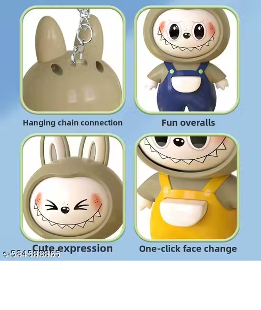 Labubu Face Changing Keychain - Expression Change Toy