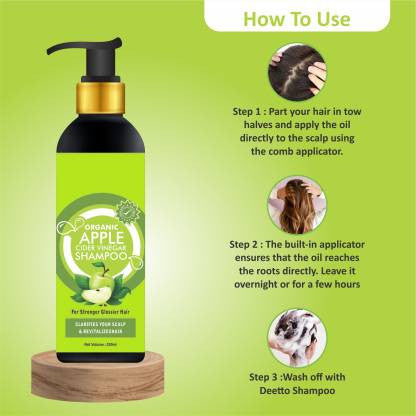 Organic Apple Cider Vinegar Shampoo for Shine & Detox 250ML