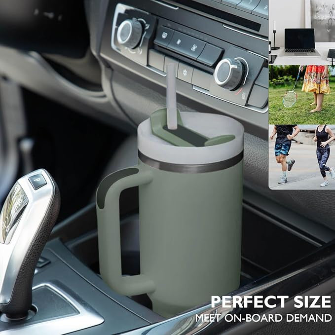 Bayleaf Heavy Vacuum Insulated Stainless Steel Tumbler with Handle