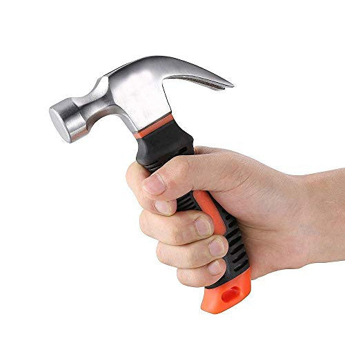 Mini Portable Claw Hammer - Durable Fiberglass Handle, Multi-Purpose Tool