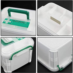 Portable Medical Kit Box with Locking Lid and Handle