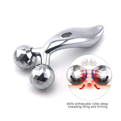 3D Massager Roller for Face & Body – Skin Tightening & Wrinkle Remover (Silver)