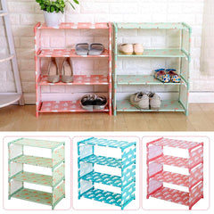 4-Layer Shoe Storage Rack Wall Bench Organizer Shelf Closet Stand