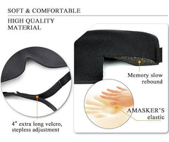 Black Eye Mask 3D Sleep Mask & Black Head Band for Rest