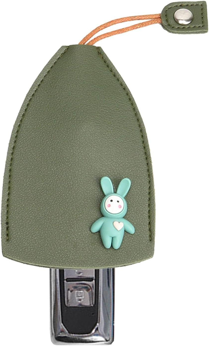 Cute Leather Fruit Key Holder with Pull-Out Sleeve