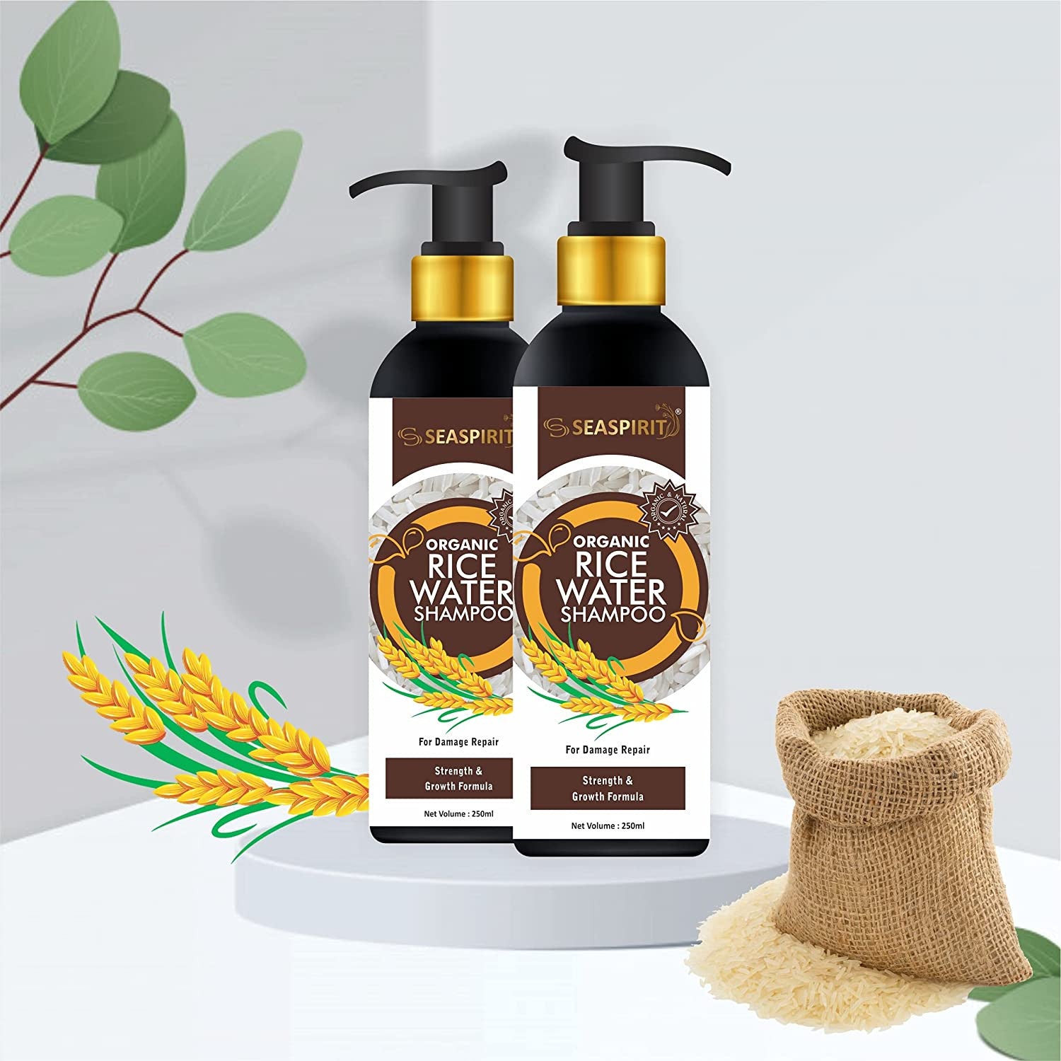 Rice Water Shampoo for Strength & Growth - Sulfate & Paraben Free