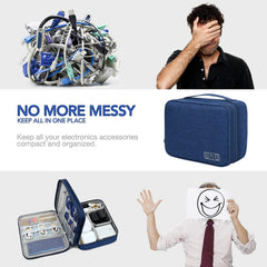 Double Layer Electronic Gadget Organizer Bag for Devices and Accessories