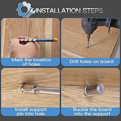 20 Pcs Shelf Support Pins with Non-Slip Sleeve for Secure Shelving