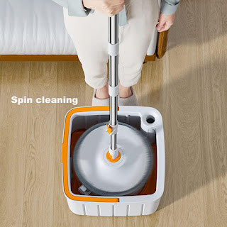 360° Rotating Square Mop with Water Filtration & Pet Hair Removal