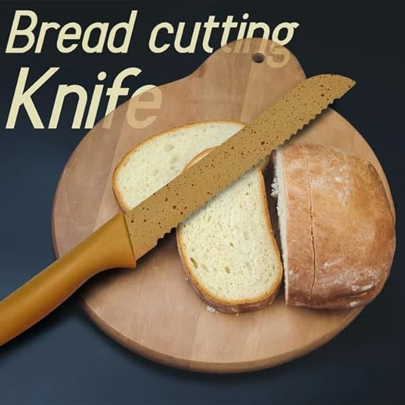 6-Piece Color Printing Kitchen Knife Set with Stainless Steel Blades