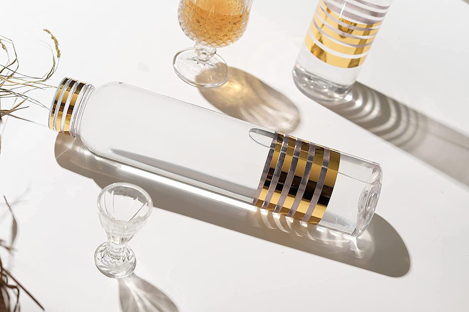 Crystal Clear TikTok Water Bottle Set for Fridge & On-the-Go