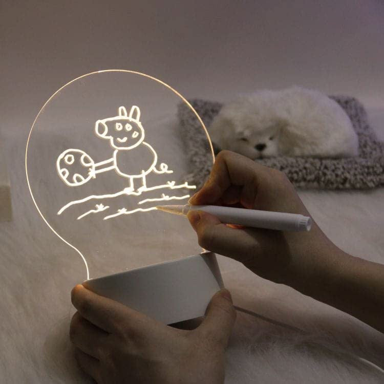 3D Acrylic Message Board with Light, Pen, Night Lamp, Rewritable