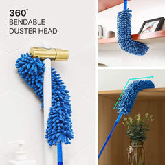 Extendable Microfiber Fan & Home Dusting Brush for Ceiling, Floor & Car