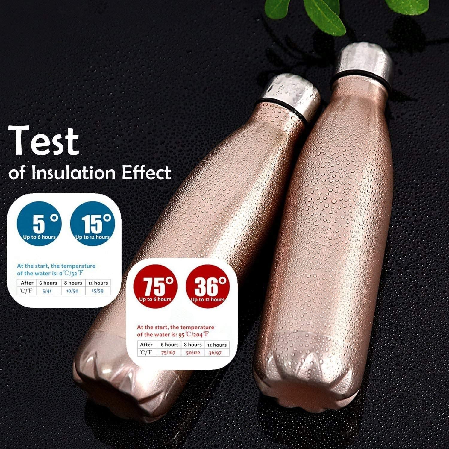 Stainless Steel 750ml Hot & Cold Water Bottle - Wine Color Thermoflask