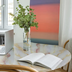 Elegant Orange Marble Foil Wallpaper for Stylish Interiors