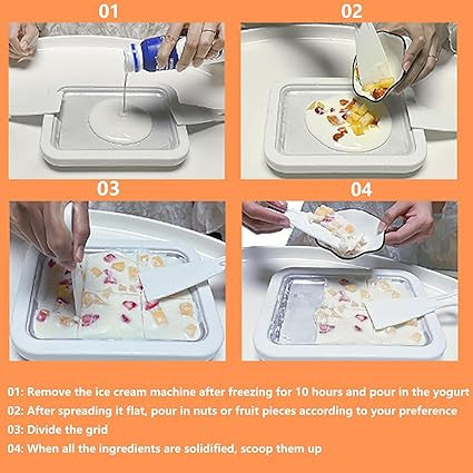 Ice Cream Roll Maker Tray - Easy Ice Cream Machine for Delicious Rolls