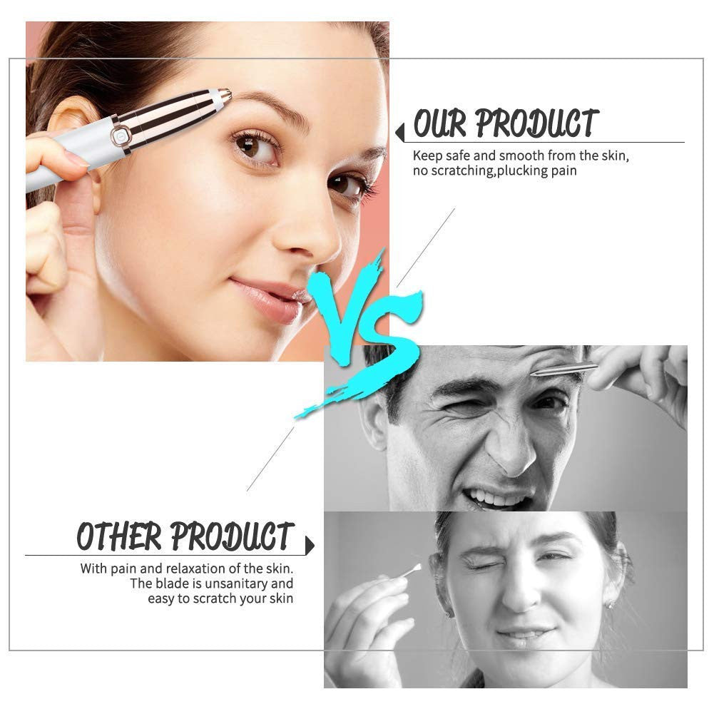 USB Eyebrow Flawless Trimmer for Women - Portable Facial Hair Remover