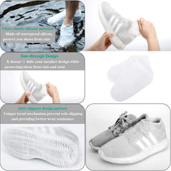 Stretchable Silicone Rain Shoe Cover (L Size) Reusable Waterproof Overshoe