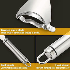 Premium Stainless Steel Corn Peeler for Quick, Easy Kernel Removal