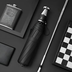 Auto Open Close Umbrella with Stylish Handle and Windproof Tri-Step Tech