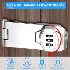 3-Digit Keyless Cabinet Lock with Password & Safety Buckle