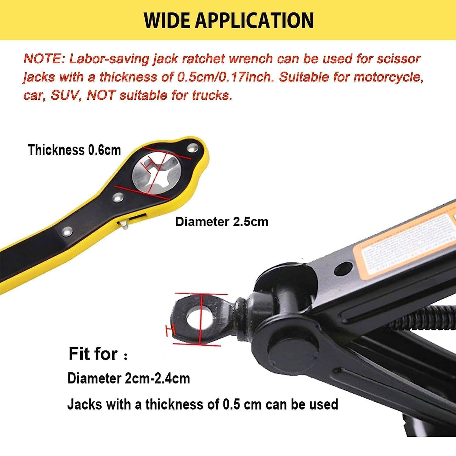 Universal Car Jack Ratchet Wrench for Easy Lifting