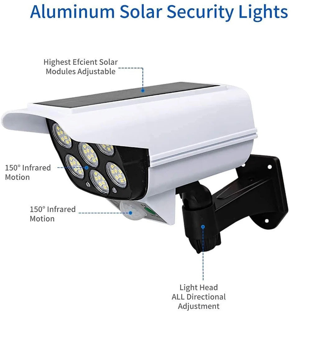 Solar Dummy Camera with Motion Sensor Light for Security