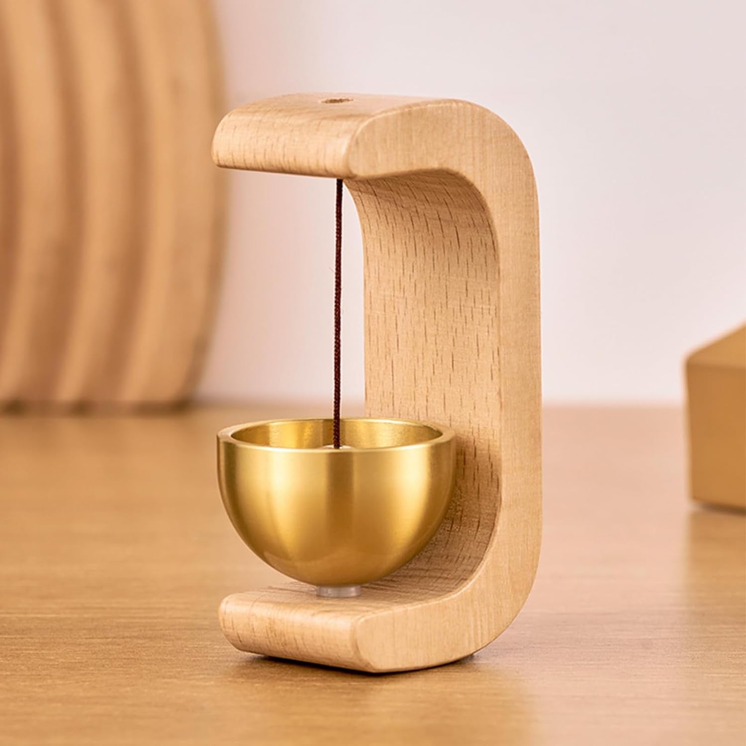 Wooden & Brass Magnetic Door Bell with Chime