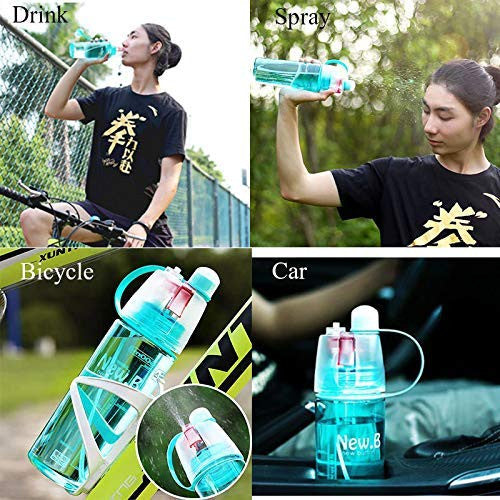 2-in-1 Spray & Drink Water Bottle – Portable Mist & Hydration for Sports