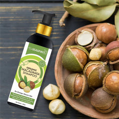 Organic Macadamia Shampoo for Stronger, Glossier Hair for Men & Women