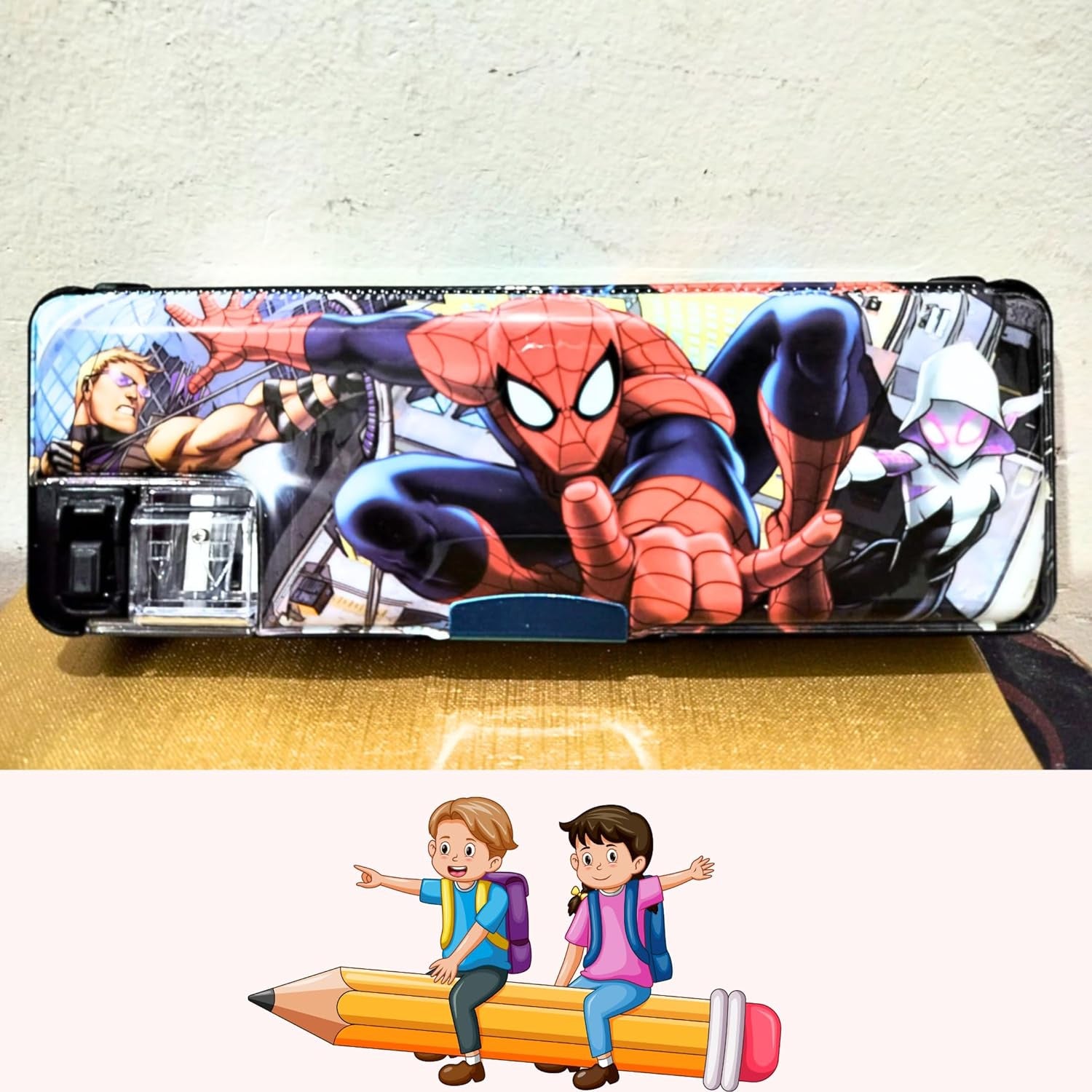 Durable Compass & Sharpener Pencil Box for Students