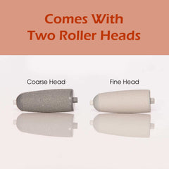 Cordless Electronic Pedicure Tool with 2 Replacement Rollers and LED Light