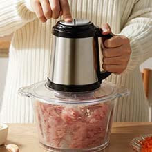 2-Liter Electric Meat Grinder with Handle, ABS & Stainless Steel, 250W