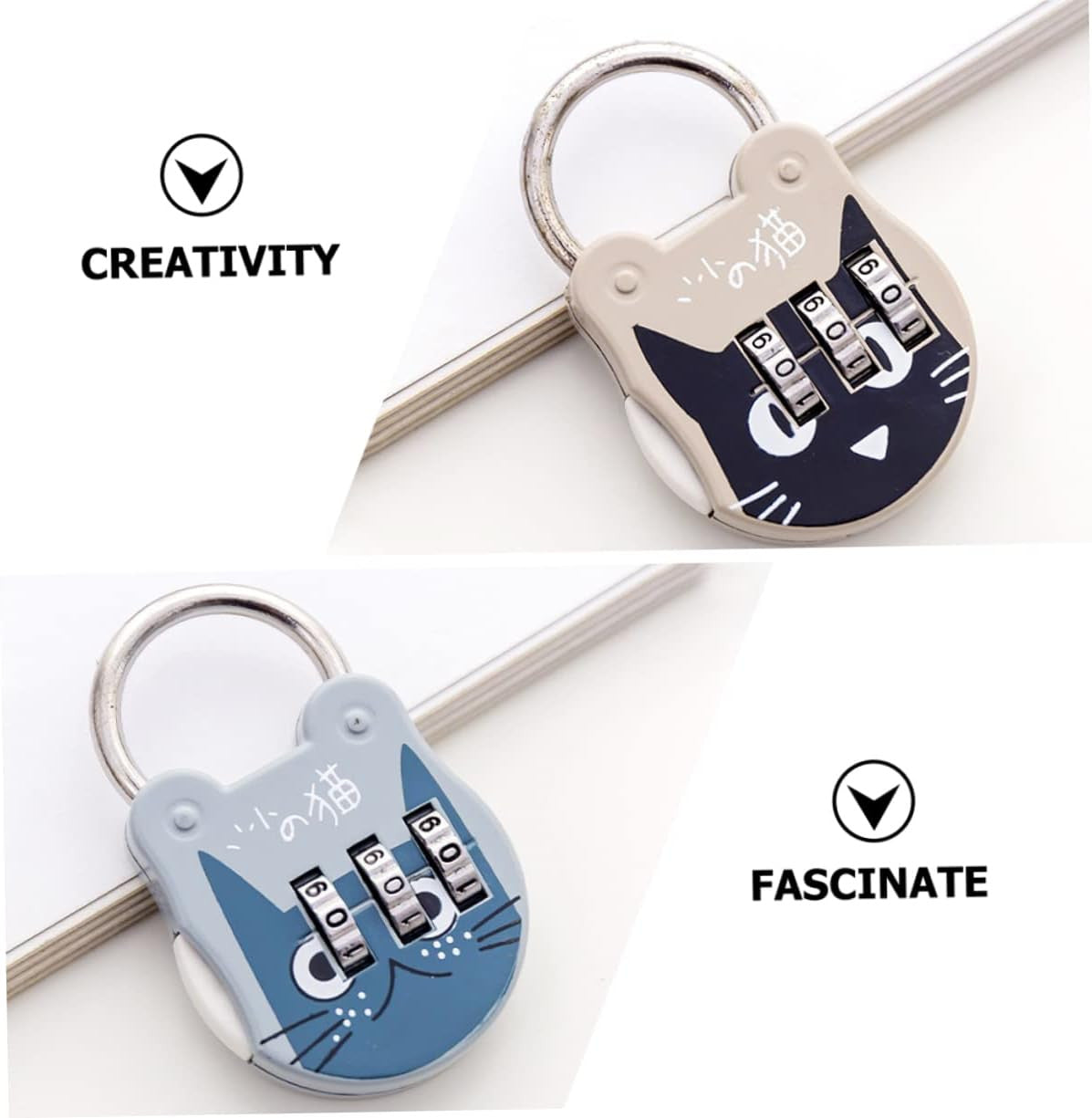 Mini 3-Digit Stainless Steel Password Lock for Luggage & Cabinets