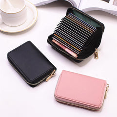Mini Credit Card Wallet with Zipper for Women, Compact & Stylish