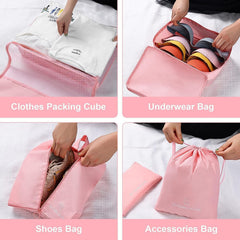 7-Piece Waterproof Travel Toiletry & Laundry Organizer Set