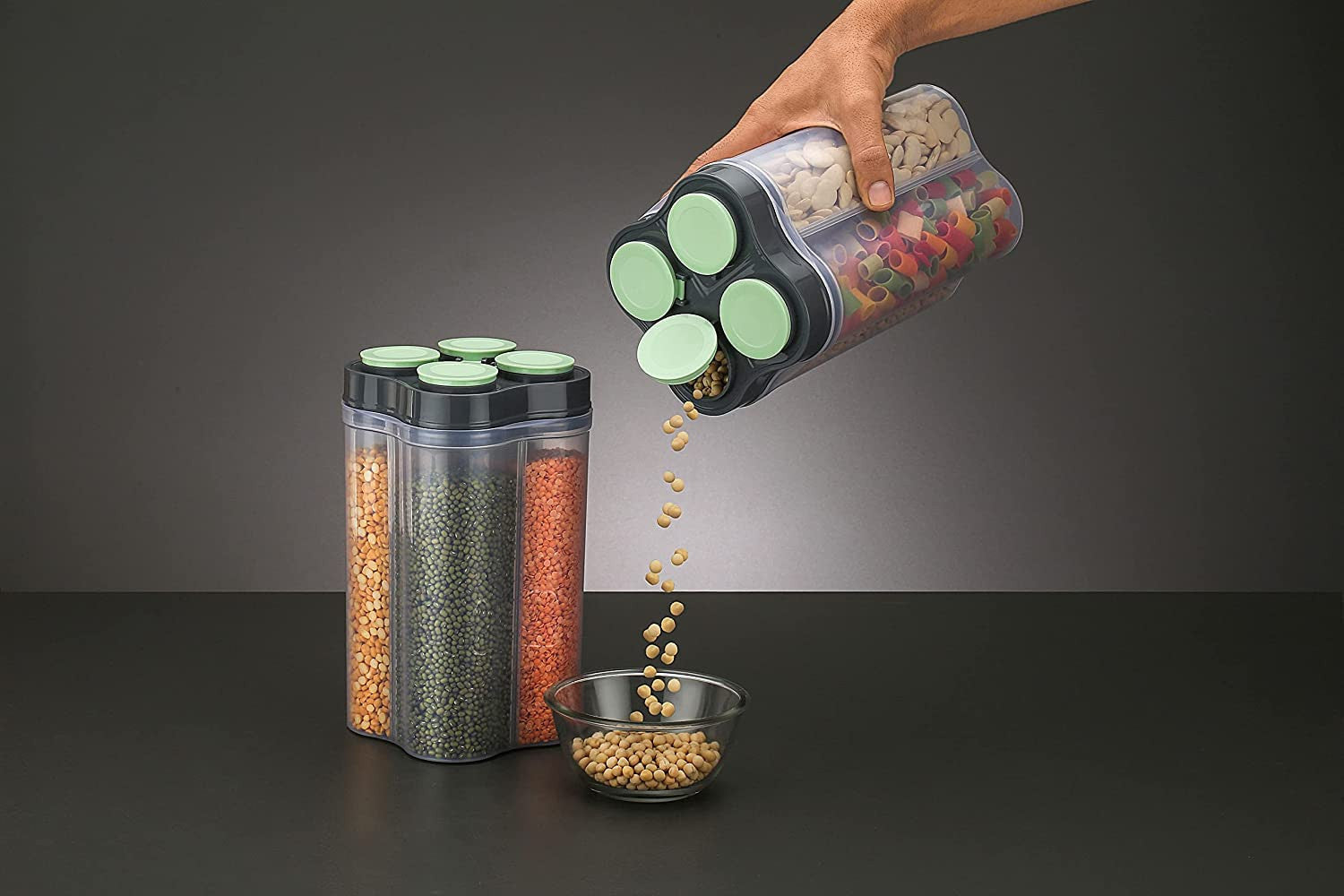 SIXFIRE 4-in-1 Square Food Storage Container Set, Airtight & BPA-Free