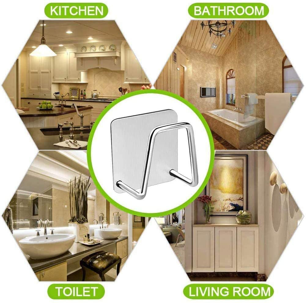 Waterproof Stainless Steel Sink Sponge Holder with Adhesive Mount