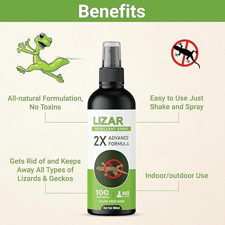 Effective Lizard Repellent Spray for Home & Garden