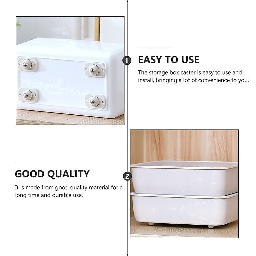 360° Swivel Casters Wheels for Furniture & Storage Boxes (4Pcs)
