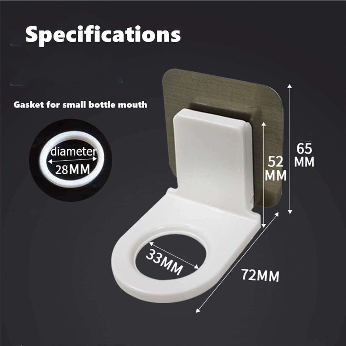 2Pcs Waterproof Self-Adhesive Shower Gel Hooks for Bathroom Storage