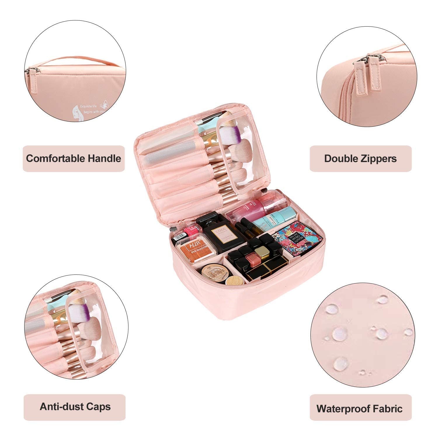 Waterproof Portable Travel Cosmetic Bag & Makeup Organizer