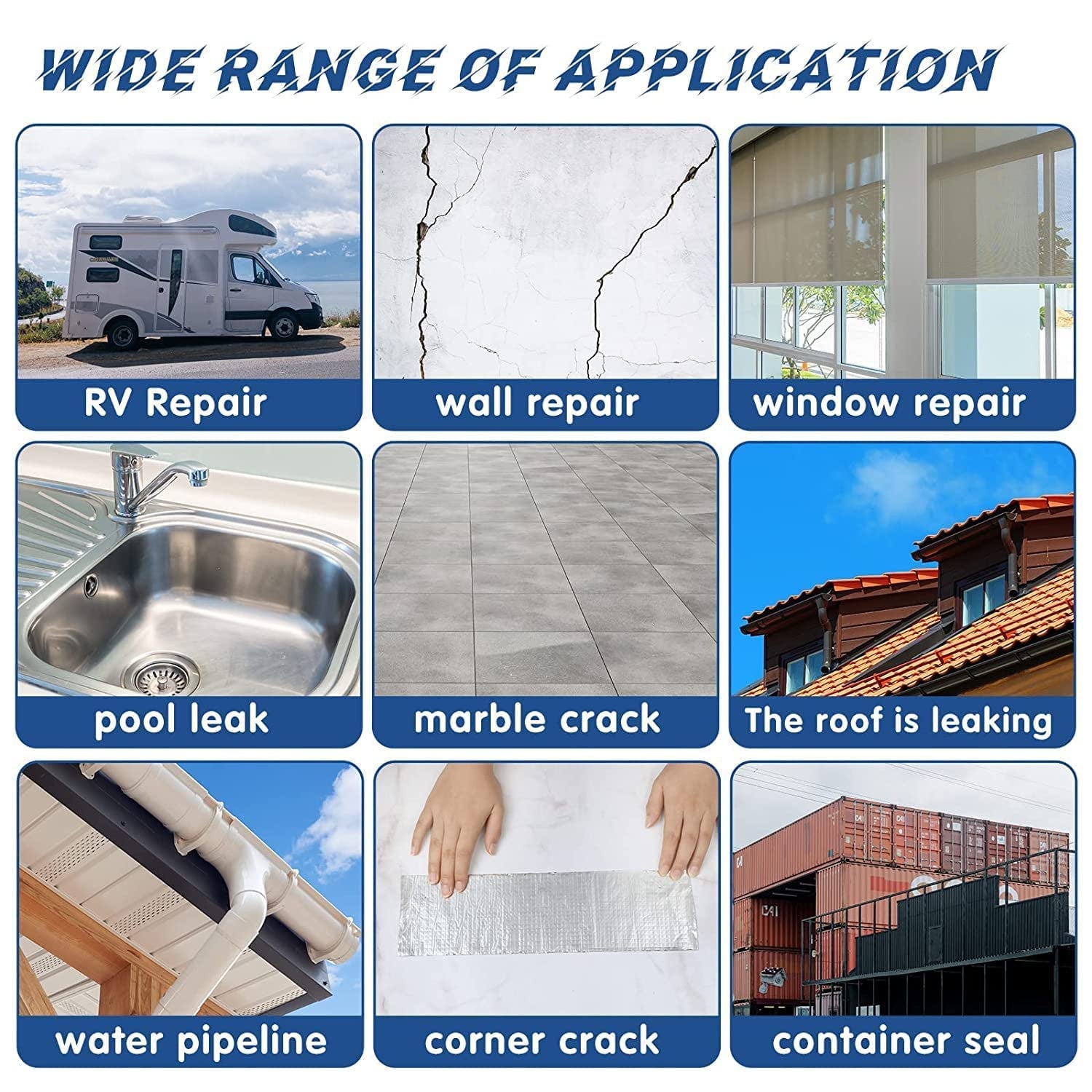Heavy Duty Aluminium Foil Waterproof Repair Tape for Pipes & Roofs