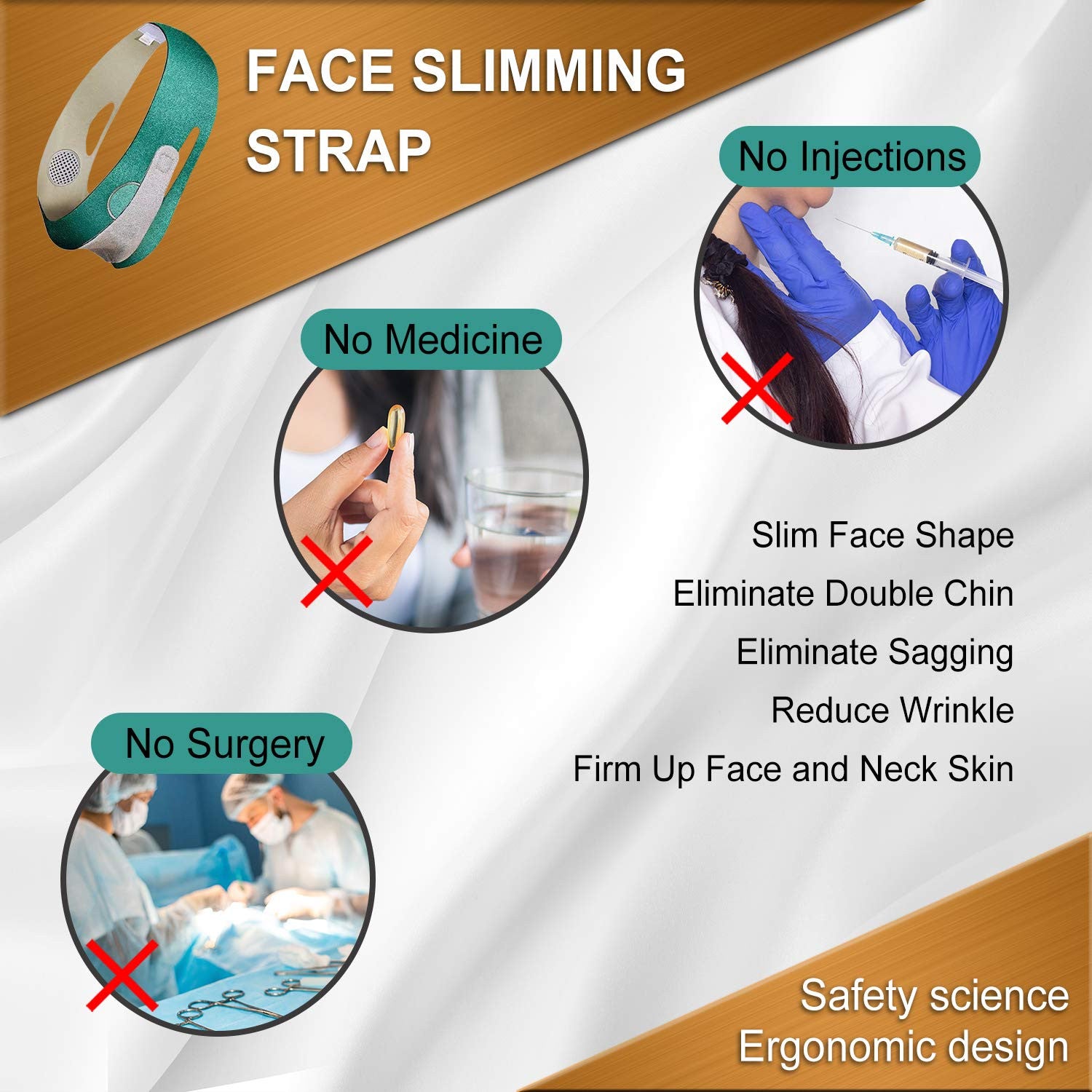 V Line Face Lift Belt for Slimming & Chin Contouring - Green