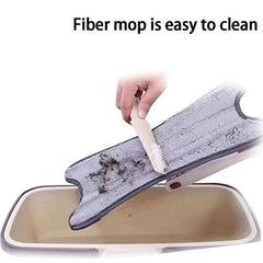 Heavy X Shape Flat Mop with Self-Wringing Microfiber Pads for Easy Floor Cleaning