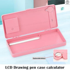 LCD Pencil Case with Calculator and Writing Tablet