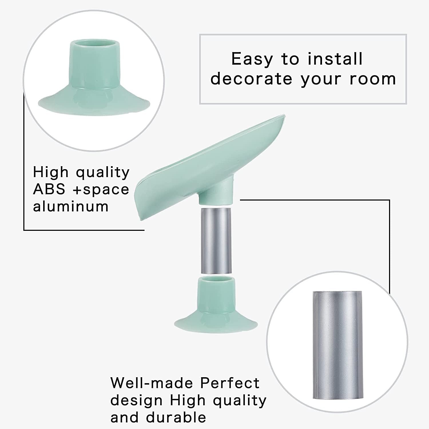 Leaf-Shape Suction Cup Self-Draining Soap Holder  - 1 Pc