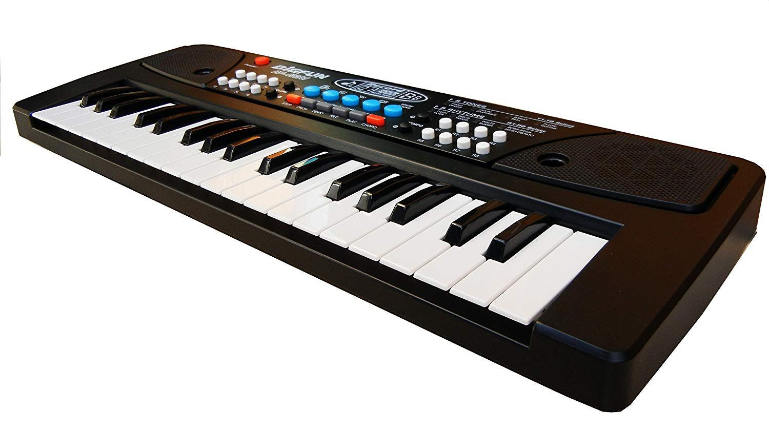 37-Key Electric Piano Keyboard with Microphone, 8 Tones & Rhythms
