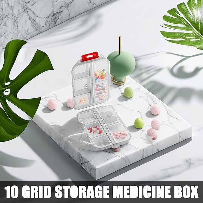Compact 7-Day Travel Mini Pill Box for Easy Medication Storage
